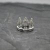 silver crown ring