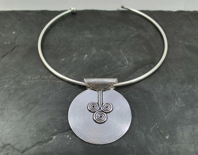 silver spiral pendant
