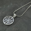 small silver yantra pendant